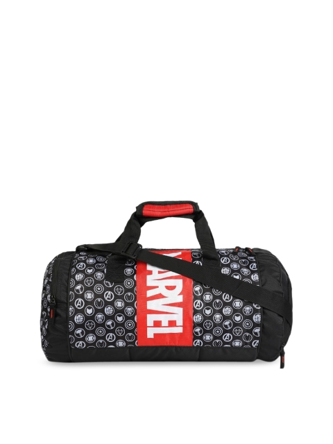 

Bewakoof Black Marvel Printed Gym Bag