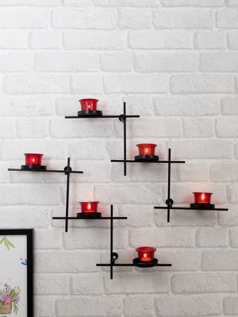 

Homesake Black Set Of 2 Candle Holders