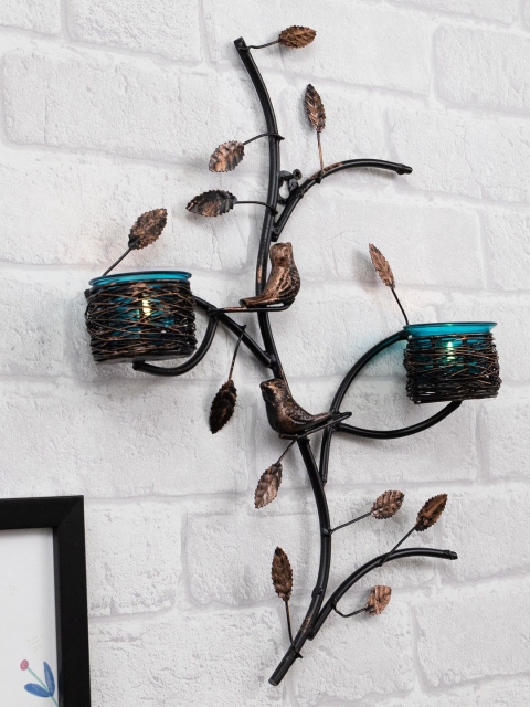 

Homesake Set of 2 Black Wall Hanging Candle Tealight Holder