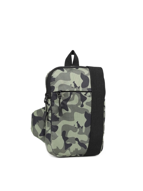 

Bewakoof Olive Green Camouflage Printed Sling Bag