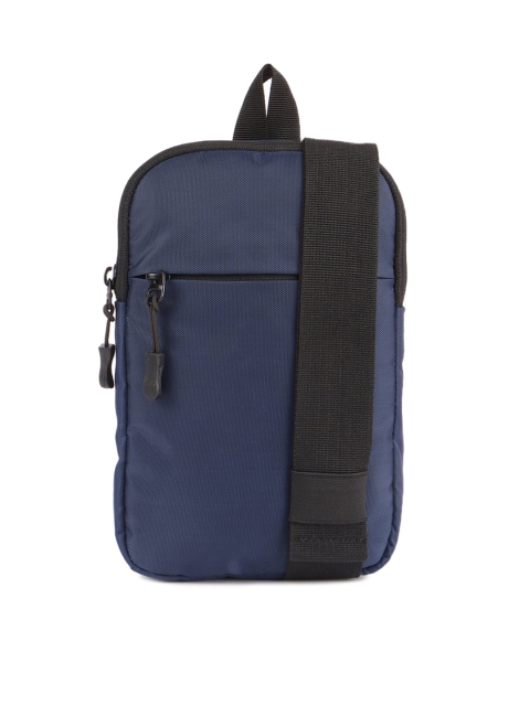 

Bewakoof Blue Colourblocked Structured Sling Bag with Quilted