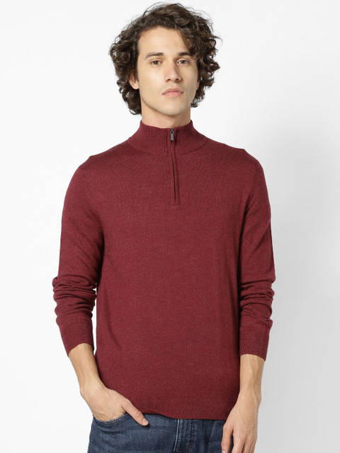 

Celio Men Burgundy & biking red Sweater Vest