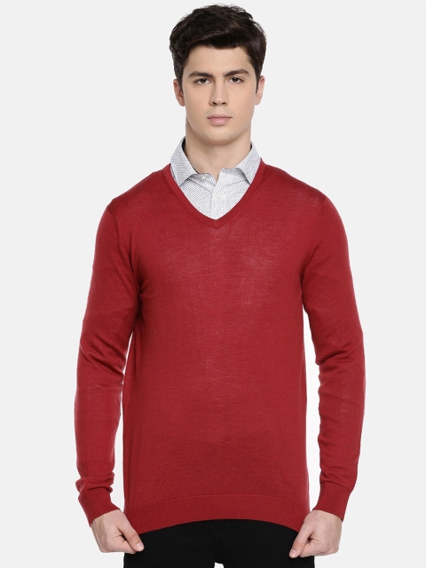 

Celio Men Burgundy & bossa nova Cable Knit Sweater Vest