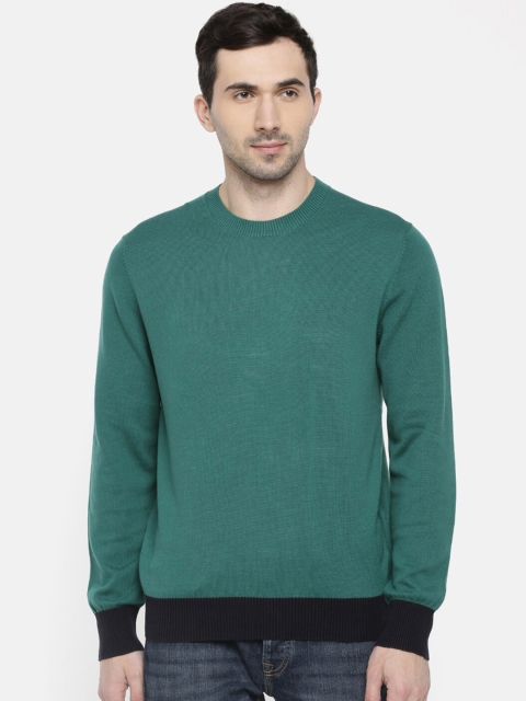 

Celio Men Green & teal Cable Knit Sweater Vest
