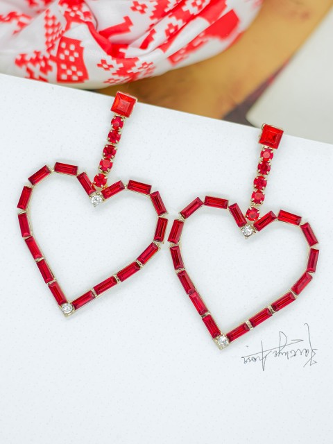 

Bellofox Red Contemporary Drop Earrings