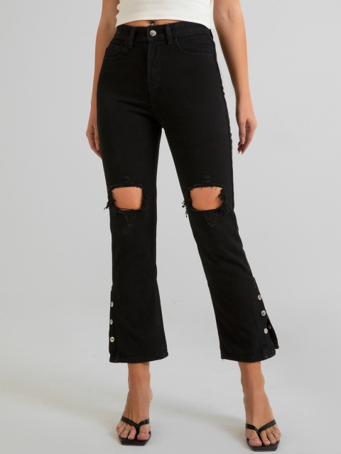 

URBANIC Women Black Mildly Distressed Jeans