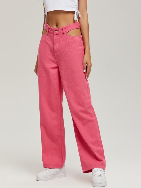 

URBANIC Women Pink Jeans