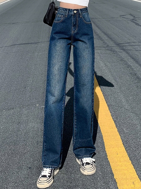 

URBANIC Women Navy Blue Highly Distressed Light Fade Jeans