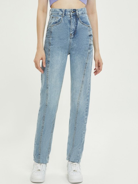 

URBANIC Women Blue Mildly Distressed Heavy Fade Jeans