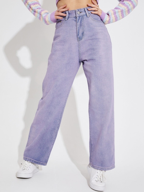 

URBANIC Women Purple Jeans