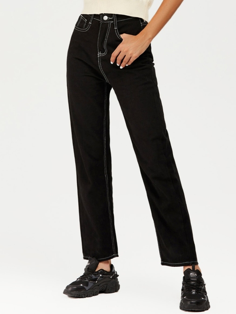 

URBANIC Women Black Low Distress Jeans