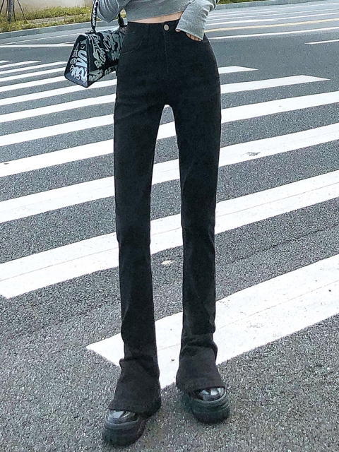 

URBANIC Women Black Highly Distressed Jeans