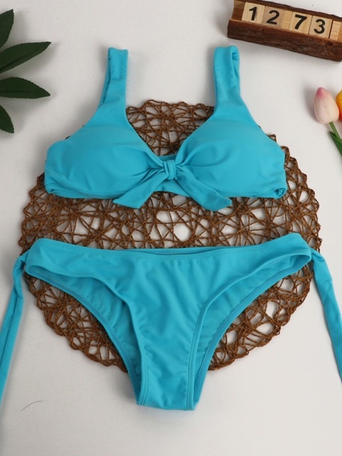 

URBANIC Women Pack of 2 Blue Solid Bikini Swimwear