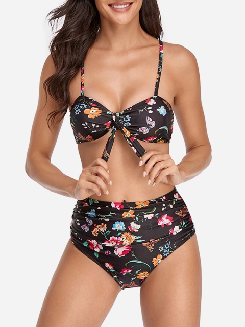 

URBANIC Women Black Printed Swimwear Set