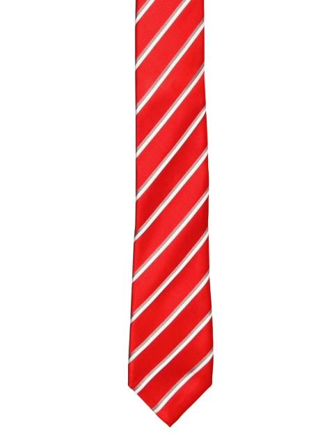 

Tossido Red & White Striped Slim Tie