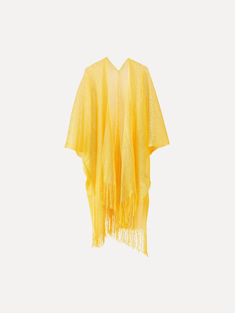 

URBANIC Women Yellow Fringe Cover Up Swimwear