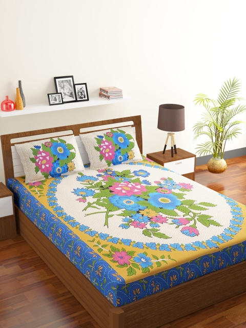 

Rubix Home Unisex Blue Bedsheets
