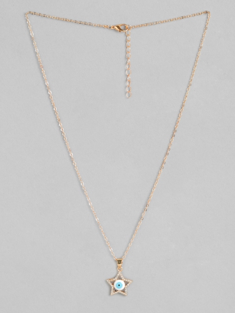 

Pipa Bella White & Gold-Toned Evil Eye Star Necklace