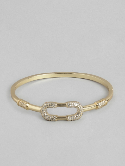 

Pipa Bella Women Gold-Toned Stone-Studded Cuff Bracelet