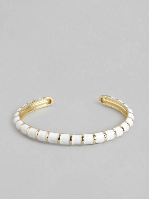 

Pipa Bella Women White & Gold-Toned Cuff Bracelet