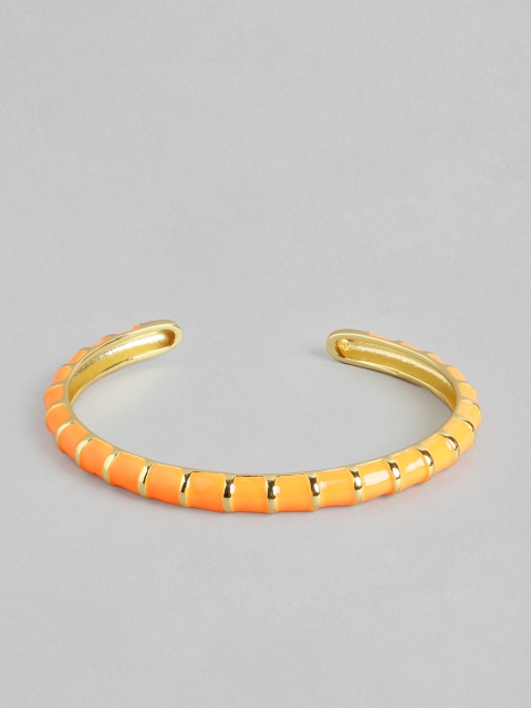

Pipa Bella Women Orange & Gold-Toned Cuff Bracelet
