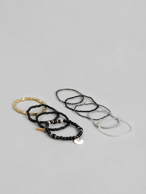 

Pipa Bella Women Set of 9 Beaded Bracelets, Black