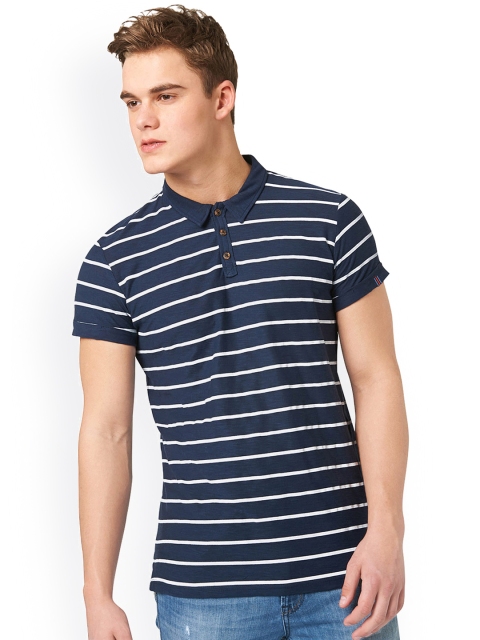 

Tom Tailor Blue & White Striped Polo T-shirt