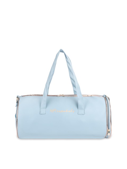 

NFI essentials Unisex Blue Solid Duffel Bag with Shoe Compartment