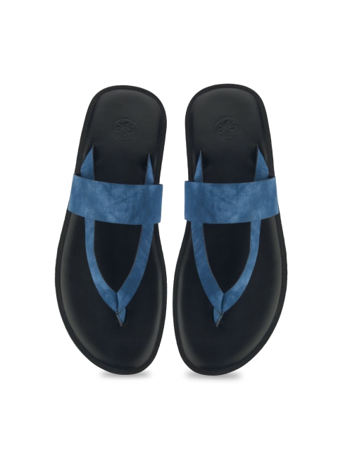 

SKO Men Blue Leather Comfort Sandals