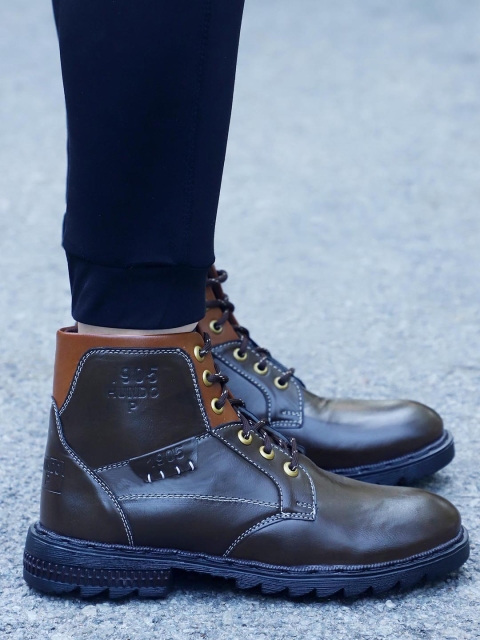 

Hundo P Men Brown Solid Casual Outdoor Boots