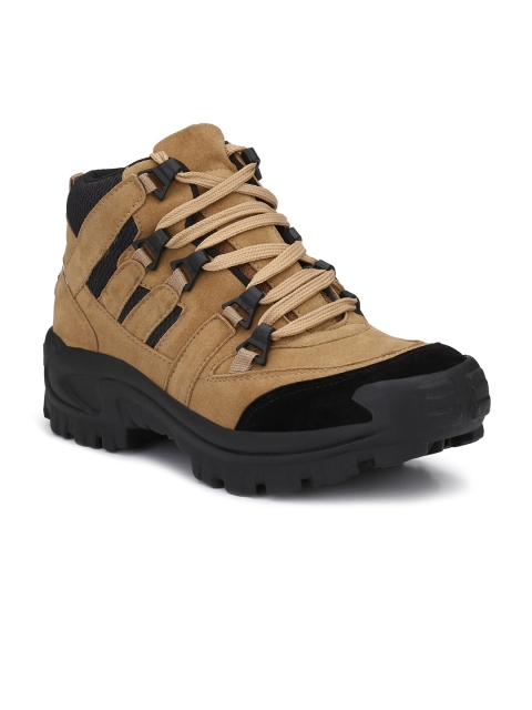 

Hundo P Men Beige Solid Heavy Duty Stylish Outdoor Boots
