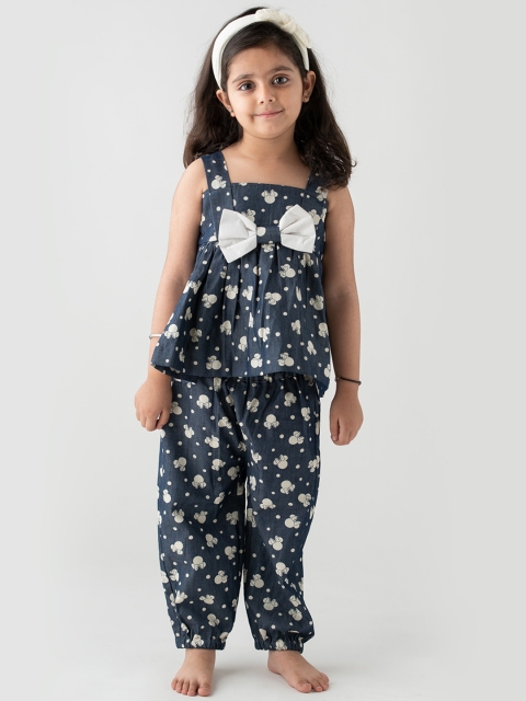 

Little Musketeer Girls Blue & White Top with Pyjamas