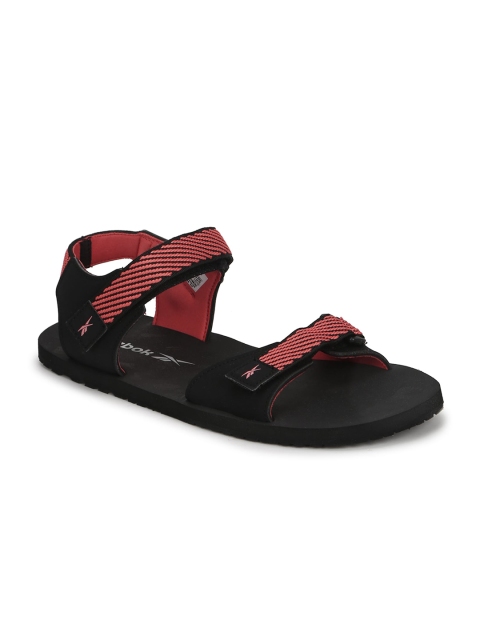 

Reebok Men Black & Semi Orange Flare Solid Epic Sandal PRO