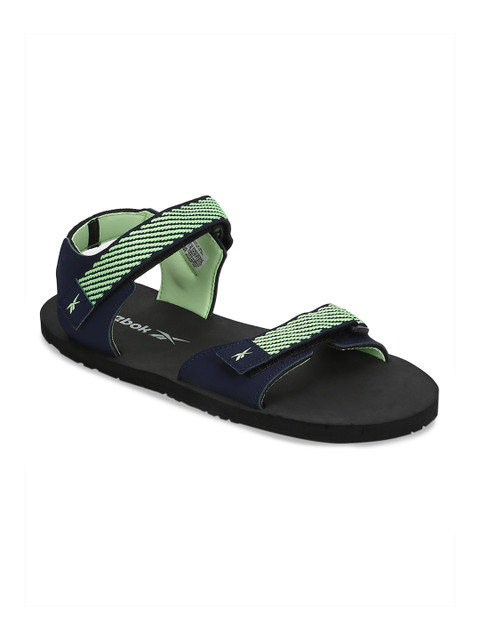 

Reebok Men Navy Blue & Green Textured Sports Sandals