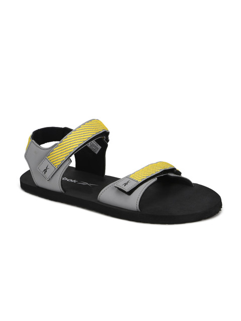 

Reebok Men Grey & Yellow Sports Sandals