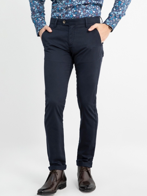 

Snitch Men Blue Tapered Fit Chinos Trousers