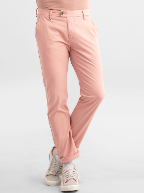 

Snitch Men Pink Regular Fit Chinos Trousers