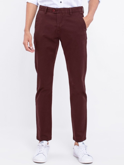 

Snitch Men Maroon Tapered Fit Chinos Trousers