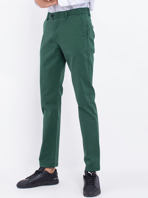 

Snitch Men Green Tapered Fit Stretchable Chinos Trousers