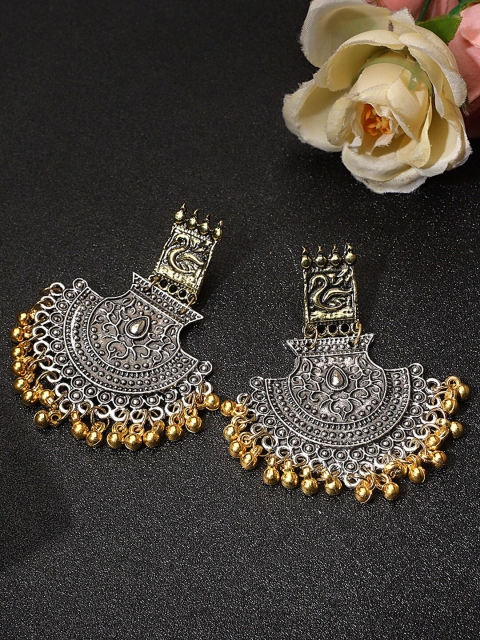 

KACY Silver-Plated Gold-Toned Drop Earrings