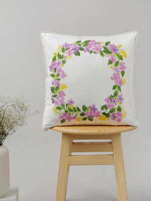 

The Yellow Dwelling Yellow & White Floral Square Cushion Covers