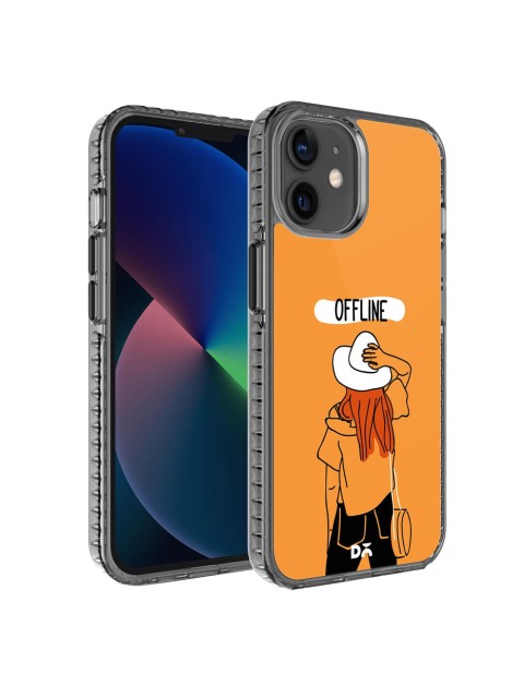

DailyObjects Transparent & Orange Printed Stride 2.0 Case Cover For iPhone 12