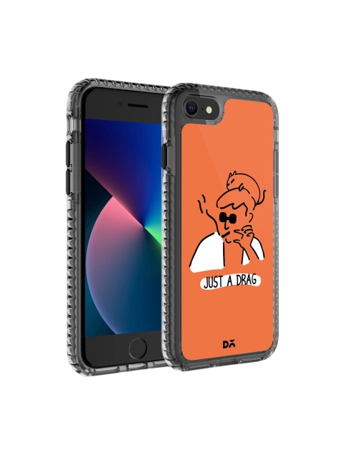 

DailyObjects Adults Orange Printed Just A Drag Stride 2.0 iPhone SE 2020 Phone Case