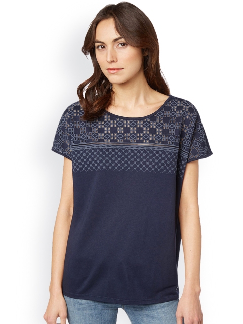 

Tom Tailor Navy Top, Navy blue