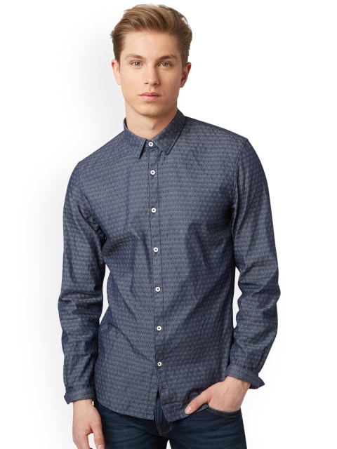 

Tom Tailor Blue Patterned Slim Fit Casual Shirt