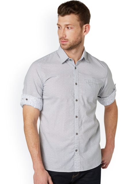

Tom Tailor Blue Slim Fit Printed Casual Shirt