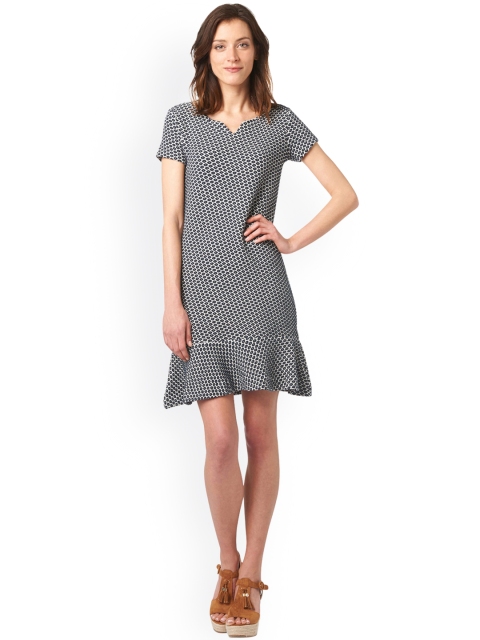 

Tom Tailor Navy Printed Dress, Navy blue