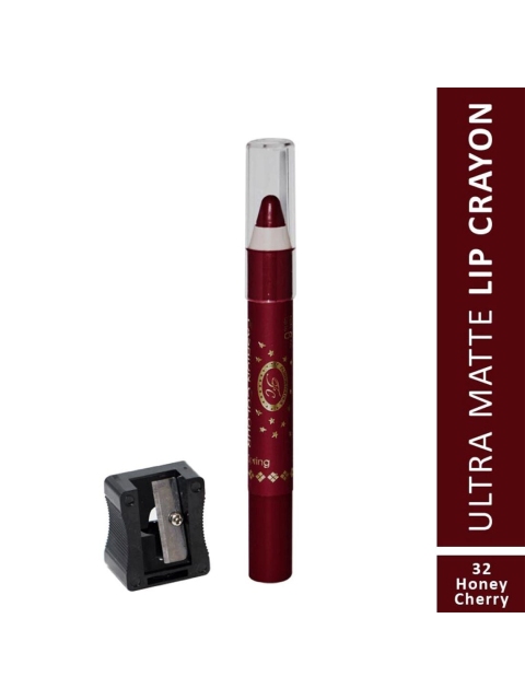 

Fashion Colour women Ultra Matte Waterproof Lip Crayon with Sharpener 2.8g- Honey Cherry32, Maroon