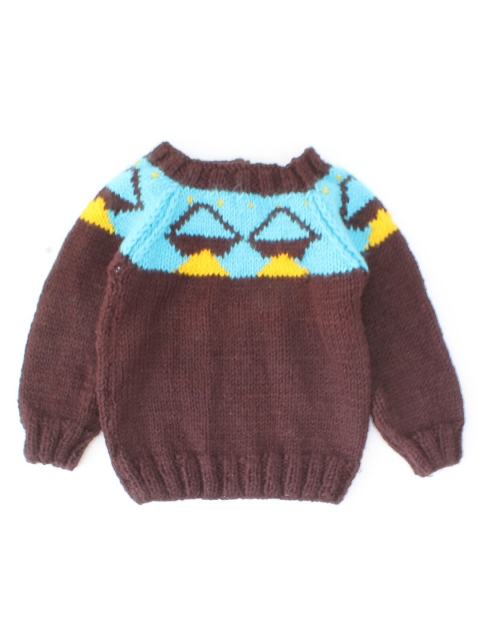 

Woonie Unisex Kids Black & Yellow Pullover