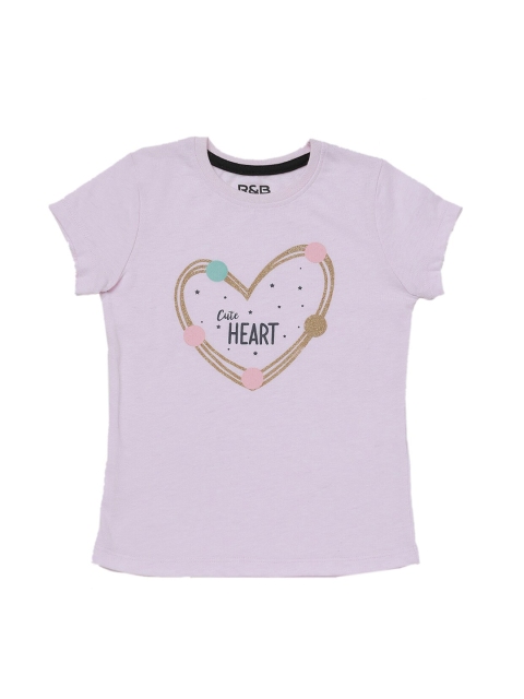 

R&B Girls Lavender Printed T-shirt